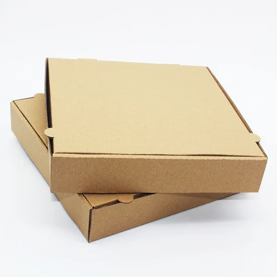 China Wholesale Custom Printed Good Quality All Size Color Kraft Paper Corrugated Food Pizza Packaging Box with Logo 