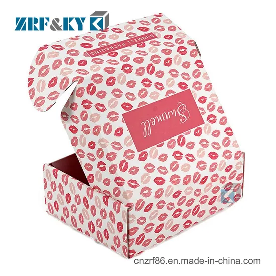 Custom Pink Color cosmetic Folding Paper Mailer Shipping Boxes 