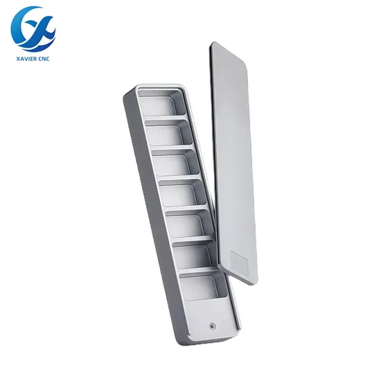 Professional Customized Factory CNC Machining Service Anodized Aluminum Weekly Vitamin Case Pill Case 