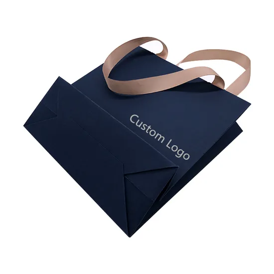 Eco Wholesale Logo Custom Printed Foldable OEM Paper Shopping Bag for Gift Packaging 